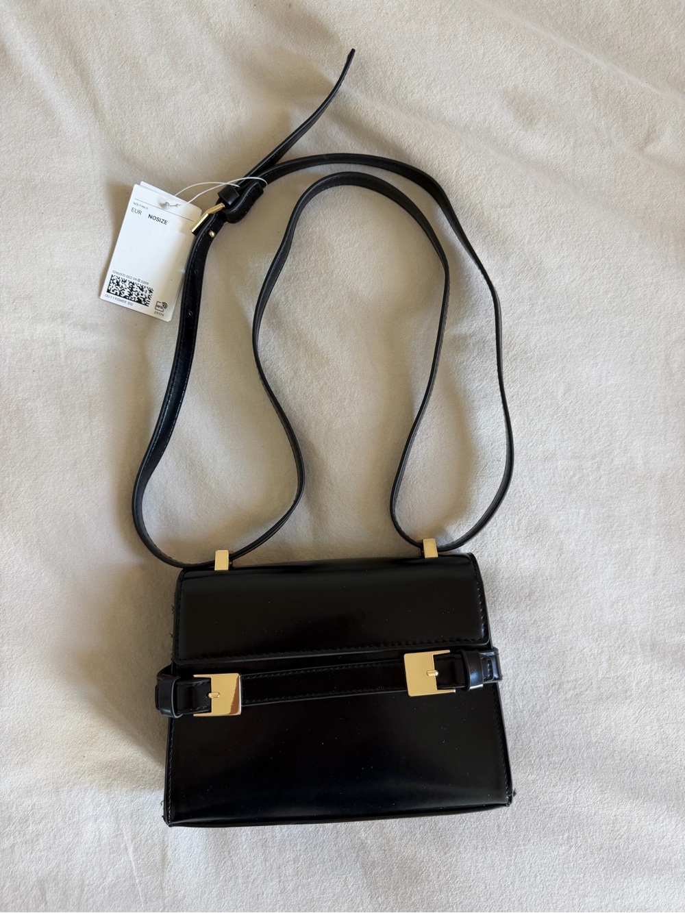 NEW w/tags H&M Black Crossbody Bag with Gold Accents